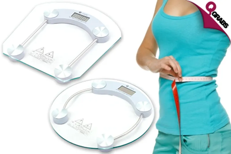 From QR39 Keep on track with Personal Digital Weighing Scales in two Sleek Glass Platform Designs! (Up to QR150 Value)